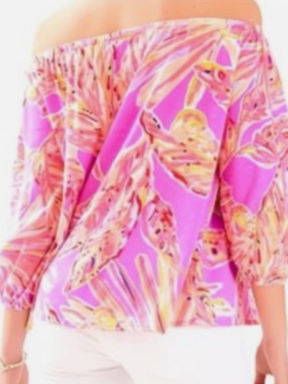 EUC the Lilly Pulitzer Enna Off-The-Shoulder Top Size Med